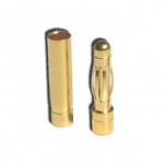 Contact mâle+ femelle 4mm plaqué OR 18 carat﻿