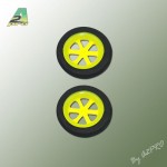 Roue mousse jante bâton  46 mm 