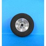 Roue mousse dure jante alu 130 mm