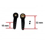 Bras de commande nylon 4 mm 2 pcs